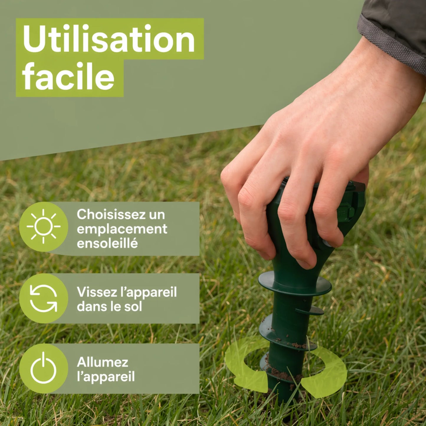 Répulsif anti-taupes solaire