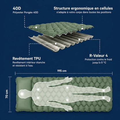 Matelas gonflable PRO ultraléger et compact