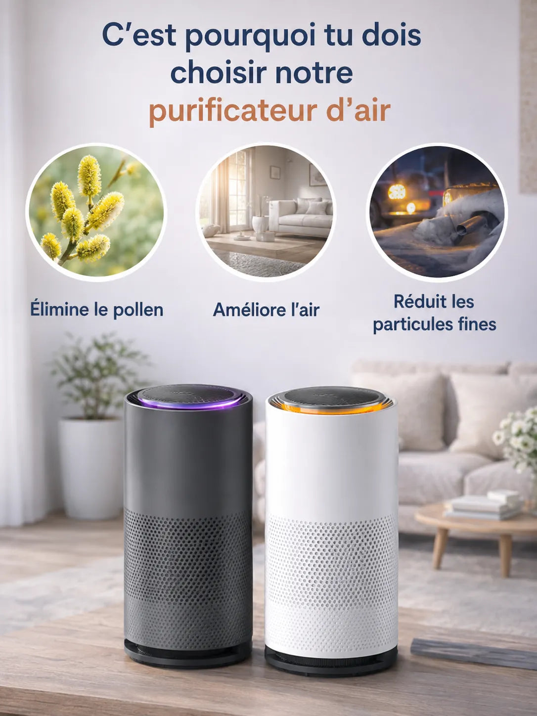 Purificateur d'air Fleecky