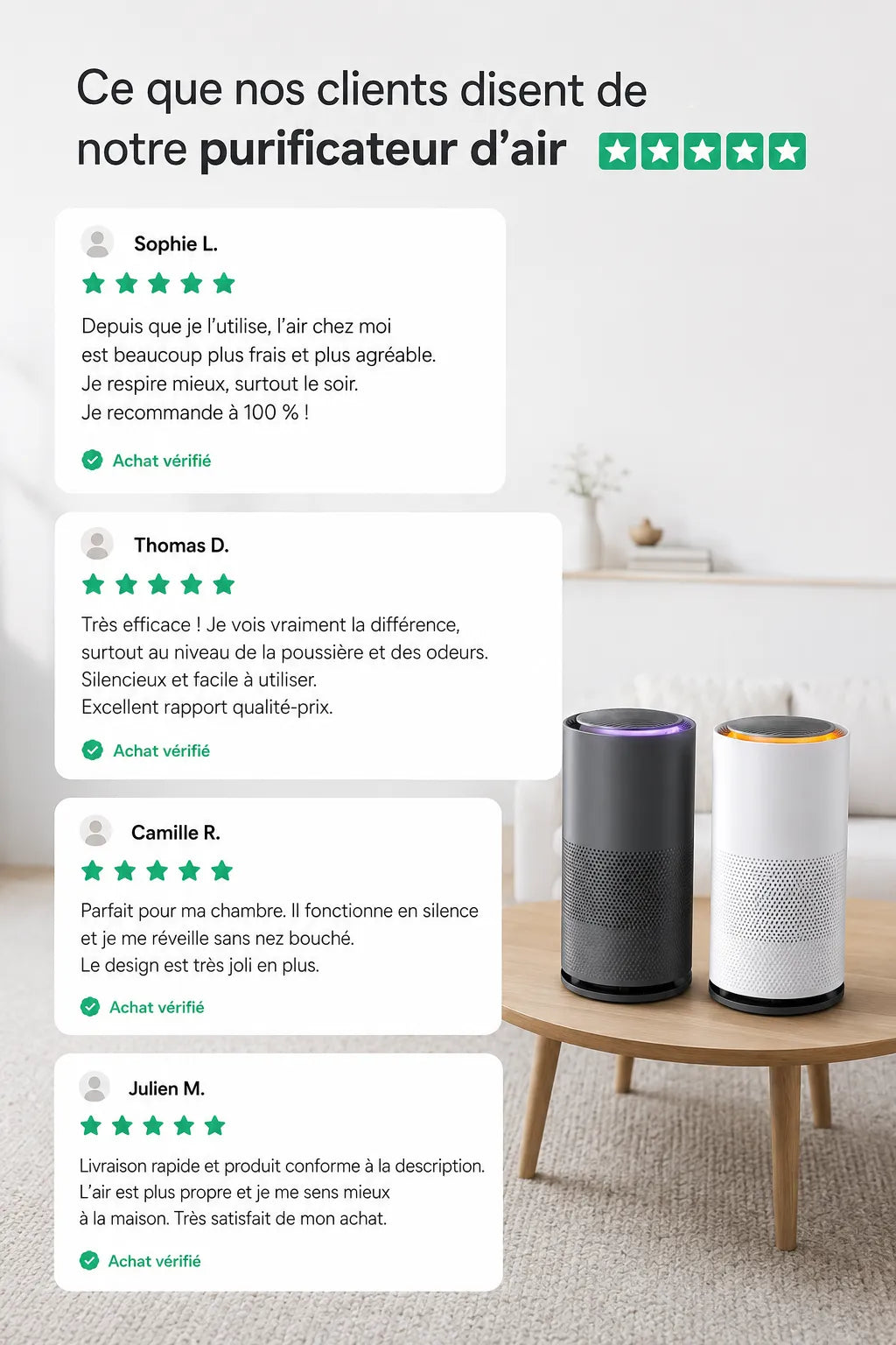 Purificateur d'air Fleecky