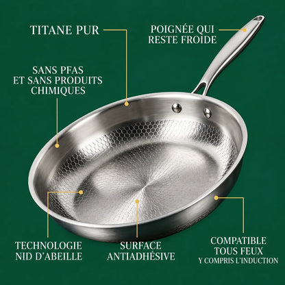 Poêle en titane martelée – 28 cm