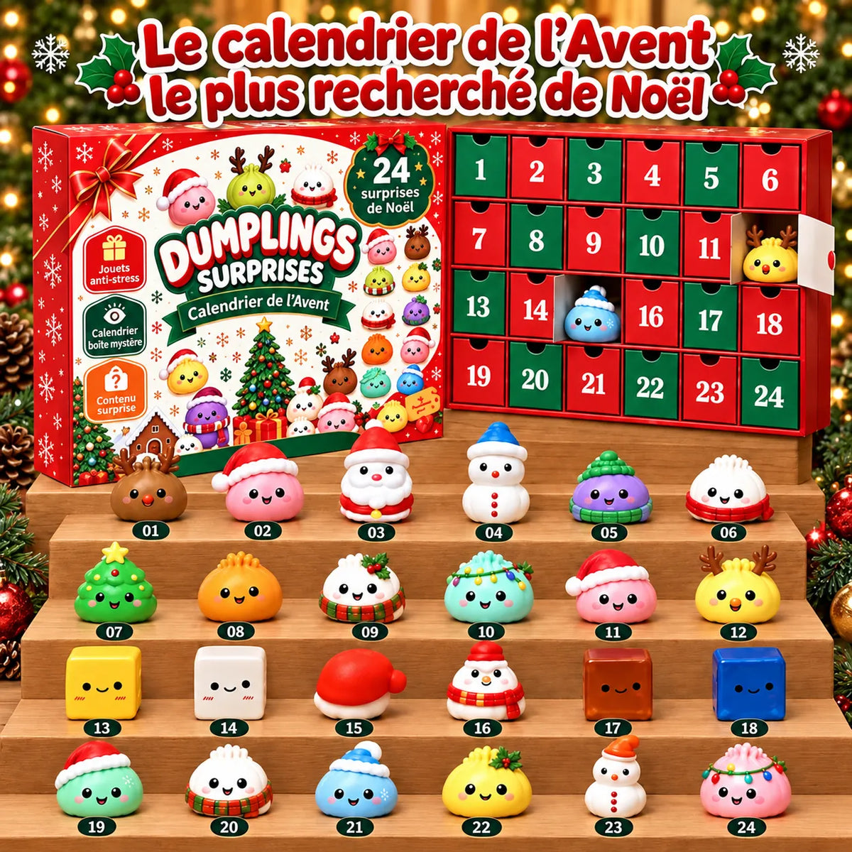Calendrier de l’Avent Dumpling Squishy 2026