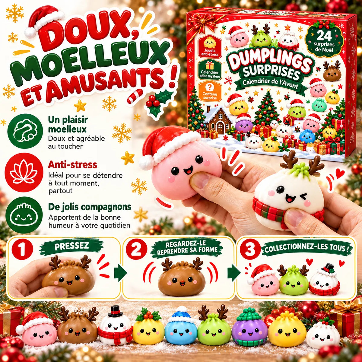 Calendrier de l’Avent Dumpling Squishy 2026