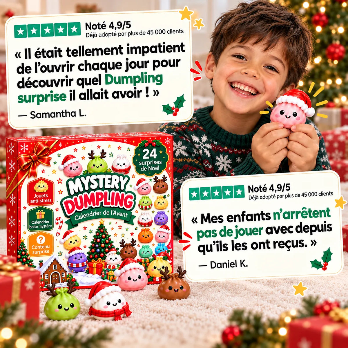Calendrier de l’Avent Dumpling Squishy 2026